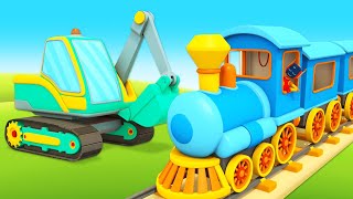 Cartoon cars for kids amp Car cartoons for babies – Toy trains for kids amp Learning videos for kids [upl. by Inej]