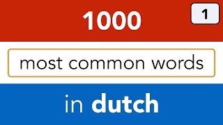 Learn Dutch online  Basic Dutch vocabulary  lesson 1  New version [upl. by Lind]