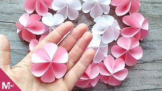 ► Cómo hacer una FLOR DE PAPEL en MINUTOS 😍🌸 [upl. by Ahseryt]