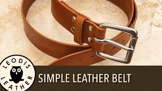 Making a Simple Leather Belt [upl. by O'Donovan809]