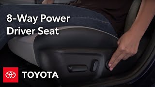 Toyota HowTo 8Way Power Driver Seat  Toyota [upl. by Berliner]