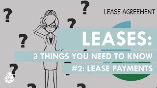 ASC 842 Leases 3 Things You Need to Know  2 Lease Payments [upl. by Tedmann]