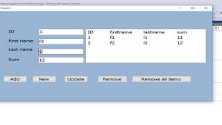 VB NET insert update and delete data in Listview without using database [upl. by Brynn]