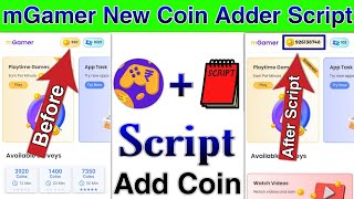 💥mGamer Coin Add Script  mGamer App Coin Trick  NEW EARNING APP TODAY  mGamer Refer Script [upl. by Surdna91]