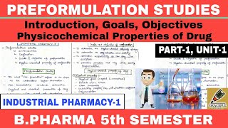 Preformulation Studies  Introduction Objective Physicochemical Properties  Industrial Pharmacy1 [upl. by Nyberg]