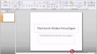 Powerpoint Präsentation Tutorial Deutsch Einleitung [upl. by Ennahtur980]