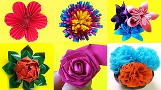 10 FLORES DE PAPEL CÓMO HACER DIFERENTES FLORES MUY FÁCILMANUALIDADES DE PAPEL  Ideas Fantásticas [upl. by Airotciv497]