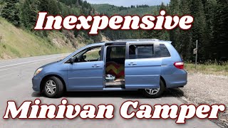 Inexpensive NoBuild Minivan Camper Setup [upl. by Ellehsat692]