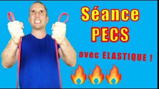 Séance PECTORAUX avec Elastique  4 Exercices explosifs [upl. by Bayer]