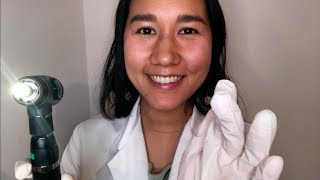 ASMR Relaxing Ear Exam and Hearing Test Role play Otoscope Soft Spoken amp Glove Sounds [upl. by Nesnaj]