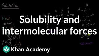 Solubility and intermolecular forces  AP Chemistry  Khan Academy [upl. by Savdeep251]