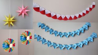 🥳🎂 Kağıttan 4 Kolay Parti Süsü Yapımı Easy Birthday Decoration Ideas [upl. by Arual]