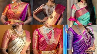 Designer Silk Saree Blouse Designs  25 Amazing Blouse Work Designs For Pattu Sarees [upl. by Lottie]