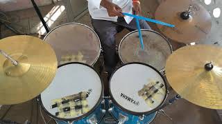 How to play worship songs in drums for beginners drum tutorial lesson 5 by Gady music [upl. by Yznel]