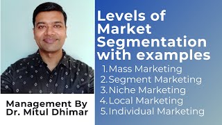 Levels of Market Segmentation with examples [upl. by Nodlehs]