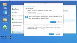 Diskstation Externe USBFestplatte formatieren [upl. by Esilegna]
