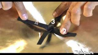 Zildjian Score Magazine  How To Tie A Cymbal Knot [upl. by Ralat582]