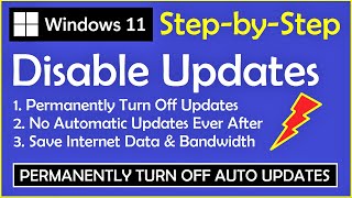 How to Stop Windows 11 Update Permanently  Disable Automatic Updates  Turn Off Auto Updates [upl. by Tybi]