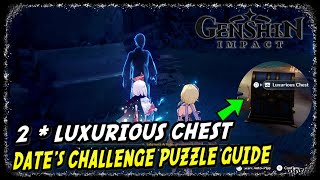 Dates Challenge Labyrinth Puzzle  Genshin Impact  2  Luxurious Chests [upl. by Aiyt]