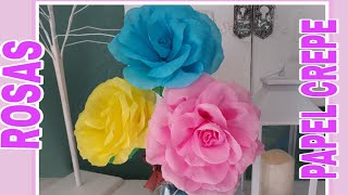 Como hacer flores de papel crepe facil y rapido [upl. by Ihel]