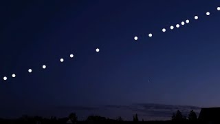 Starlink satellites train seen from earth  SpaceX [upl. by Cynera195]