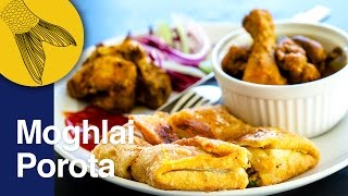 Mughlai Paratha  How to make Bengali Moglai Porota  Moglai Porota Recipe Bangla [upl. by Kenwood]