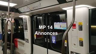 MP 14 annonces Paris metro ligne 14 [upl. by Rosanne458]