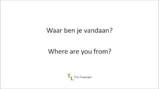 Learn Dutch English  Basic conversation  Nederlands Engels sentences  zinnen 1 [upl. by Namara]