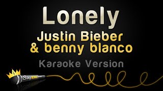 Justin Bieber amp benny blanco  Lonely Karaoke Version [upl. by Annaihs]