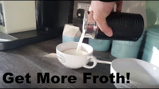 How to Get More Froth from Your Nespresso Coffee Aeroccino  Nespresso tips and help [upl. by Ambrosio955]