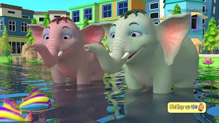 🐘 एक मोटा हाथी  Ek mota hathi  Best Hindi Nursery Rhymes  Kiddiestv Hindi [upl. by Cusick145]