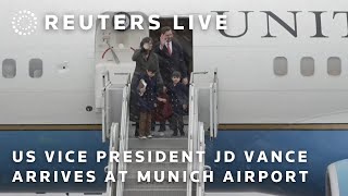 LIVE US Vice President JD Vance arrives at Munich airport [upl. by Ivonne]