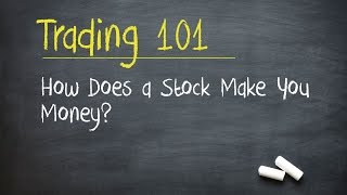 Trading 101 How Does a Stock Make You Money [upl. by Alema]