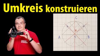 Umkreis konstruieren Mittelsenkrechte  Lehrerschmidt [upl. by Enaamuj]