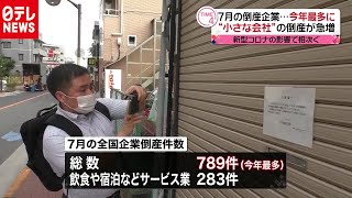 「新型コロナ」で倒産最多 “小さな会社”が急増…現地調査へ 2020年8月11日放送『news every』より [upl. by Leugar199]