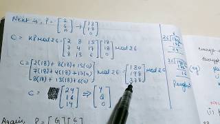 HILL CIPHER 3X3 Matrix Example Encryption and decryption [upl. by Anelis]