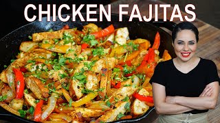 How to make CHICKEN FAJITAS  Chicken fajita MARINADE  Villa Cocina [upl. by Imak929]