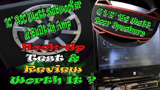 Dual 10quot Subwoofer amp Builtin Amp Hookup Test amp Review [upl. by Scuram]