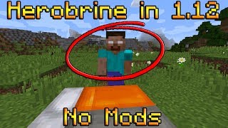 How To Spawn Herobrine in Minecraft 112 NO MODS it works [upl. by Norraj165]