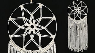 DIY Atrapasueños en MACRAME  paso a paso  DIY Macrame Dreamcatcher Tutorial [upl. by Harriott347]