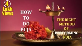 HOW TO DO PUJA AT HOME DAILY  Steps of a Puja  Pooja Vidhi [upl. by Inram]