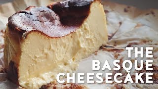 Basque Burnt Cheesecake Recipe  Creamy and gooey easy cheesecake [upl. by Killam529]