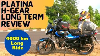 BAJAJ PLATINA H GEAR REVIEW  LONG RIDE REVIEW  MILEAGE [upl. by Nolram]