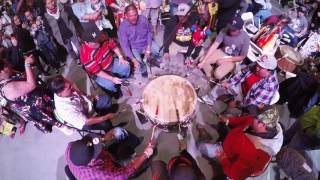 2017 Gathering of Nations PowWow  Drums intro [upl. by Anawed]