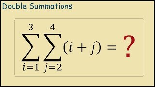 How to Solve Double Summations Steps [upl. by Aruam]