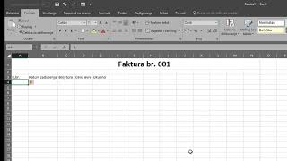 Kako napraviti fakturu u excelu [upl. by Eleni]