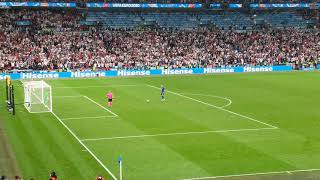 Full Penalty Shootout Italy vs England in EURO 2020 Final  View from stadium [upl. by Adnowal855]