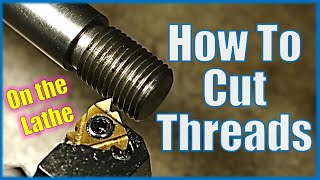 How to cut a thread on a manual lathe Intermediate method ideal for home workshop amp hobby engineer [upl. by Jaquenetta]