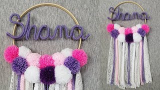 DIY ATRAPASUEÑOS con NOMBRE paso a paso  DIY Dreamcatcher with Name [upl. by Simona705]