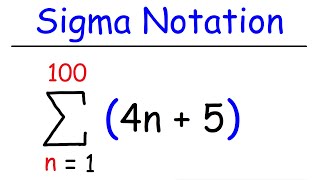 Sigma Notation and Summation Notation [upl. by Lenard]